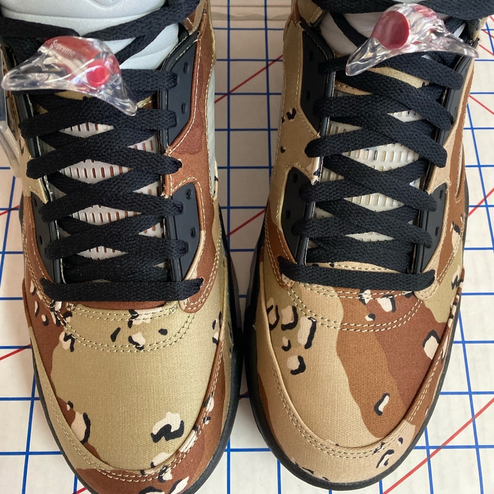 🥺2015 Jordan 5 Retro Supreme Desert Camo Men’s 10 - Picture 8 of 16